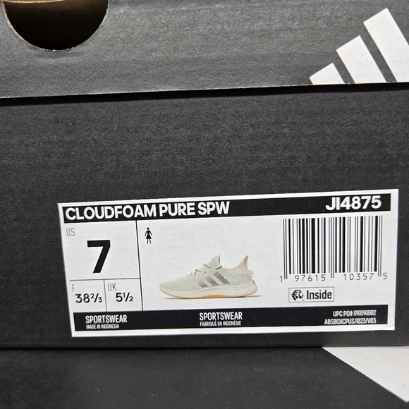New adidas Cloudfoam Pure 'Linen Green Gum' Women's Running Shoes Size 7 - Picture 8 of 8